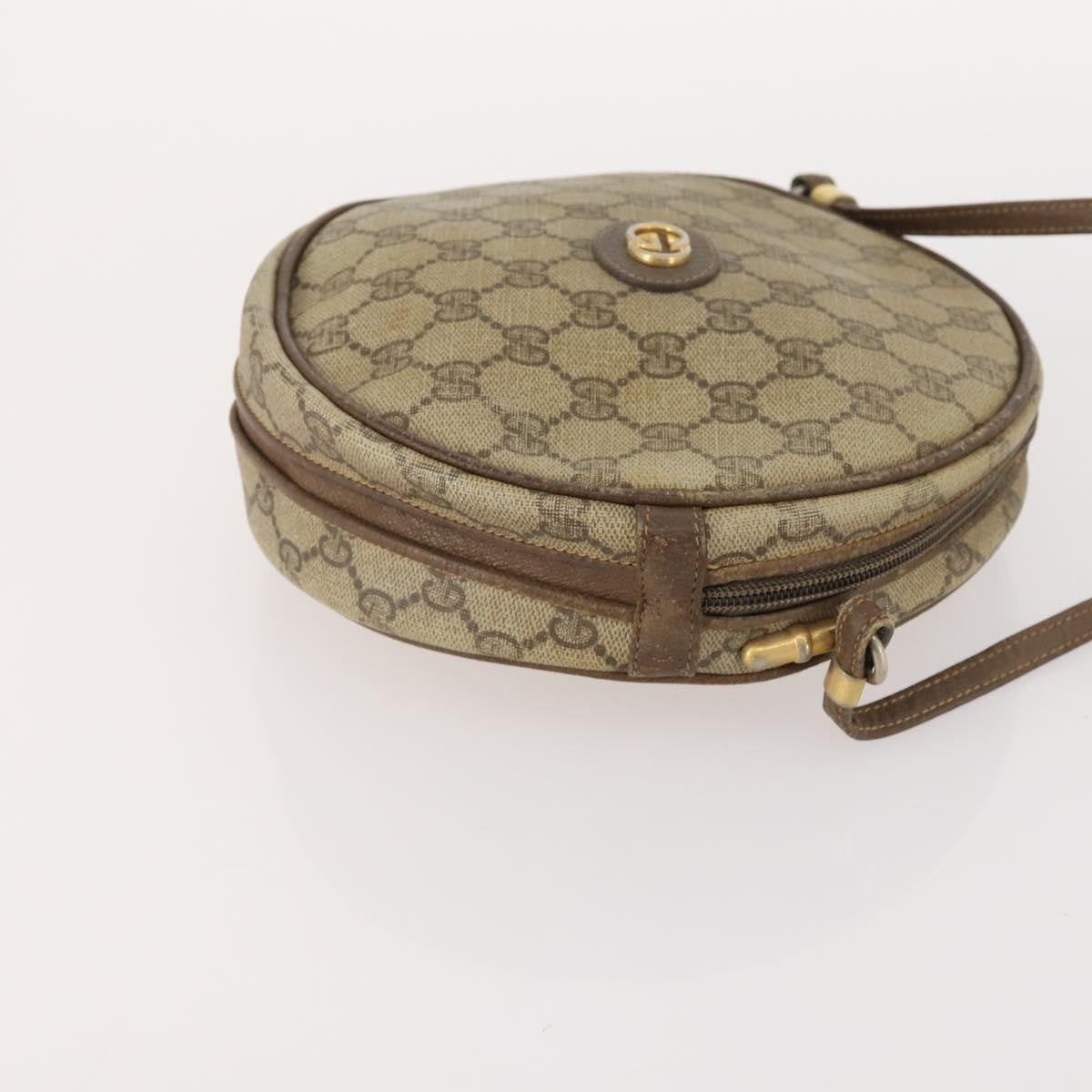 Gucci GUCCI GG Supreme Shoulder Bag Leather 2 Set Brown Authentic bs34006
