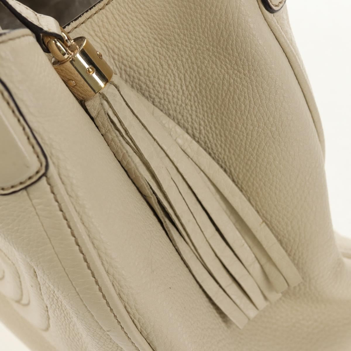 Gucci GUCCI Soho Shoulder Bag Leather 2way White Authentic ki5995