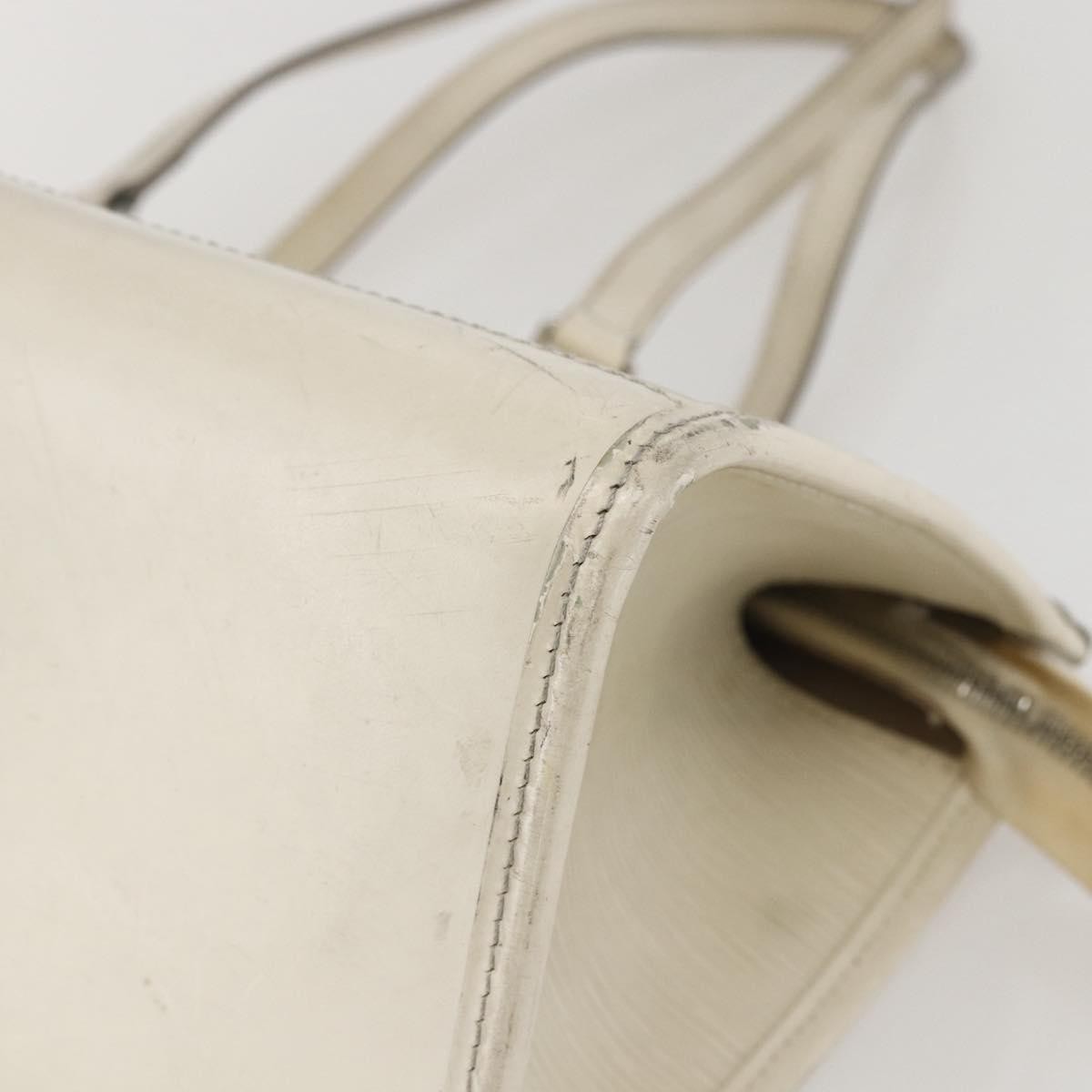 Louis Vuitton LOUIS VUITTON Epi Madeleine PM Hand Bag White Yvoire M5933J LV Authentic 160228