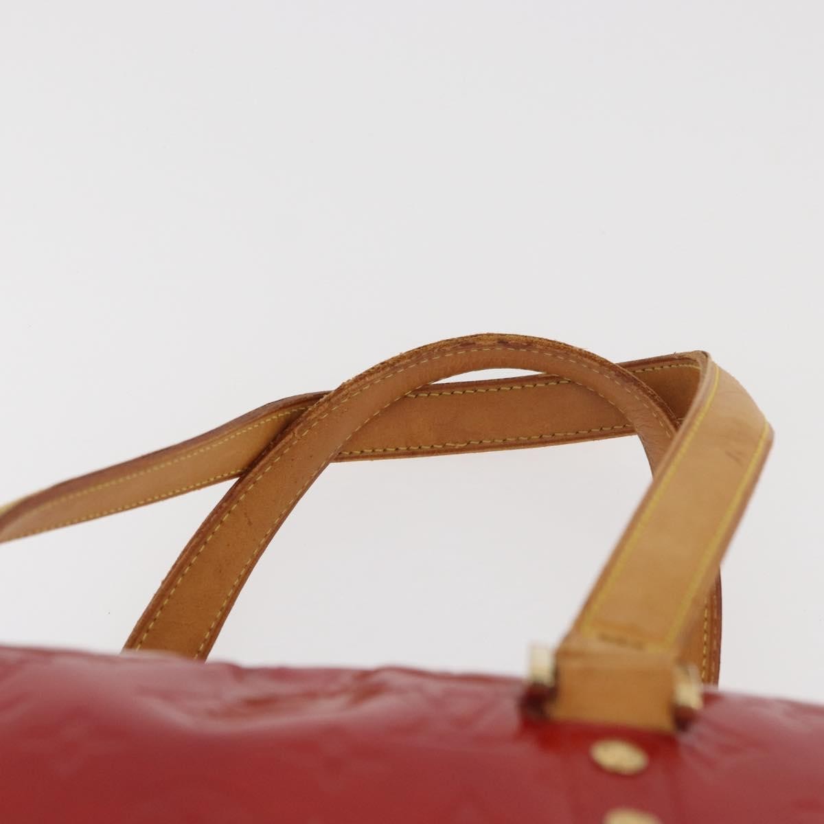 Louis Vuitton LOUIS VUITTON Monogram Vernis Sutton Hand Bag Red Rouge M91080 LV Authentic bs34724