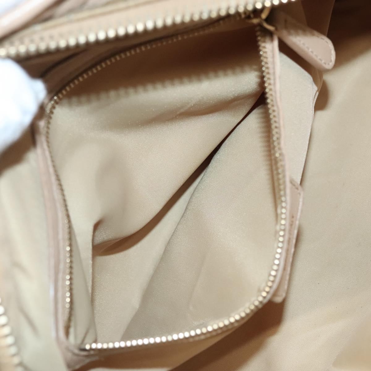 Dior Christian Dior Canage Hand Bag Nylon Beige Gold Authentic mr1376