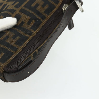 Fendi FENDI Zucca Canvas Hand Pouch Black Brown Authentic 168880 Bag
