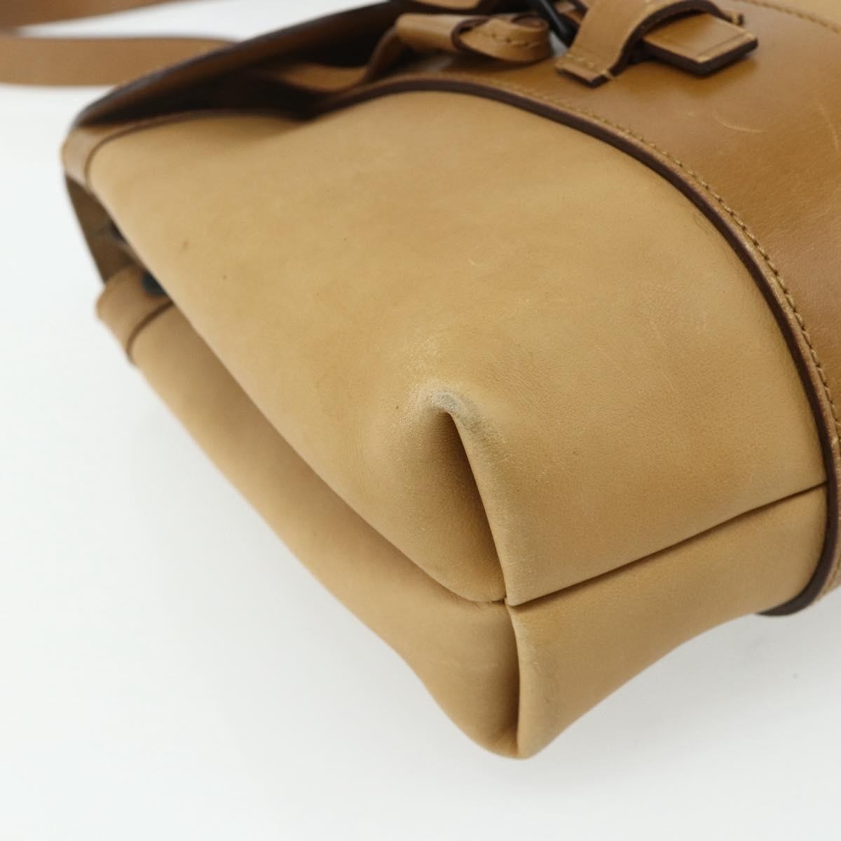 Gucci GUCCI Hand Bag Leather Beige 101287 Authentic 177601