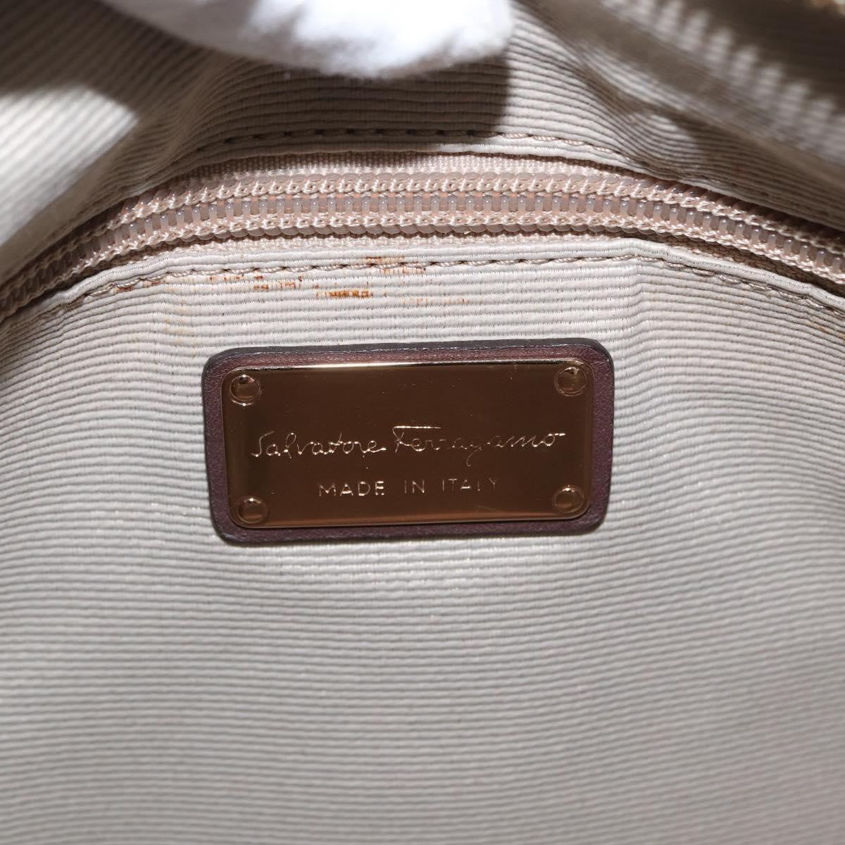 Salvatore Ferragamo Salvatore Ferragamo Shoulder Bag Leather Brown Gold Authentic SW1941
