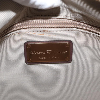 Salvatore Ferragamo Salvatore Ferragamo Shoulder Bag Leather Brown Gold Authentic SW1941