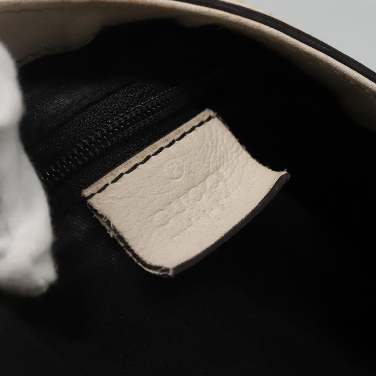 Gucci GUCCI Tote Bag Leather Ivory Gold 189835 Authentic 135191