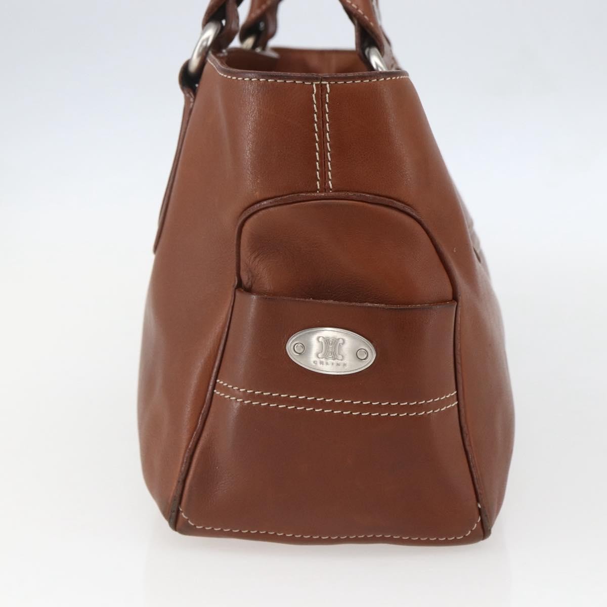 Celine CELINE Boogie bag Hand Bag Leather Brown Silver Authentic ka853