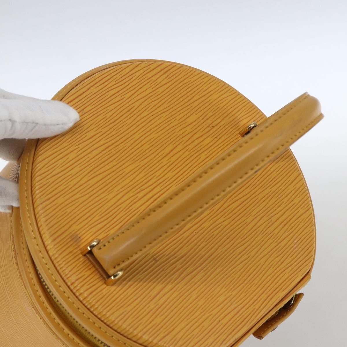 Louis Vuitton LOUIS VUITTON Epi Cannes Hand Bag Yellow M48039 LV Authentic BA10743