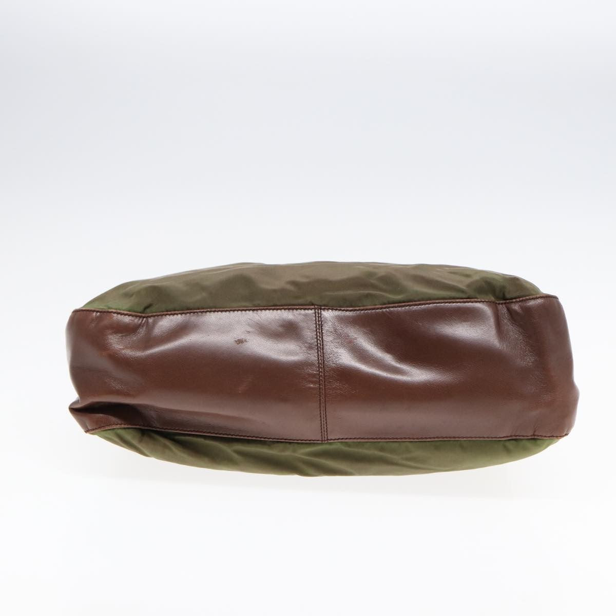 Prada PRADA Shoulder Bag Nylon Leather Green Authentic 89043