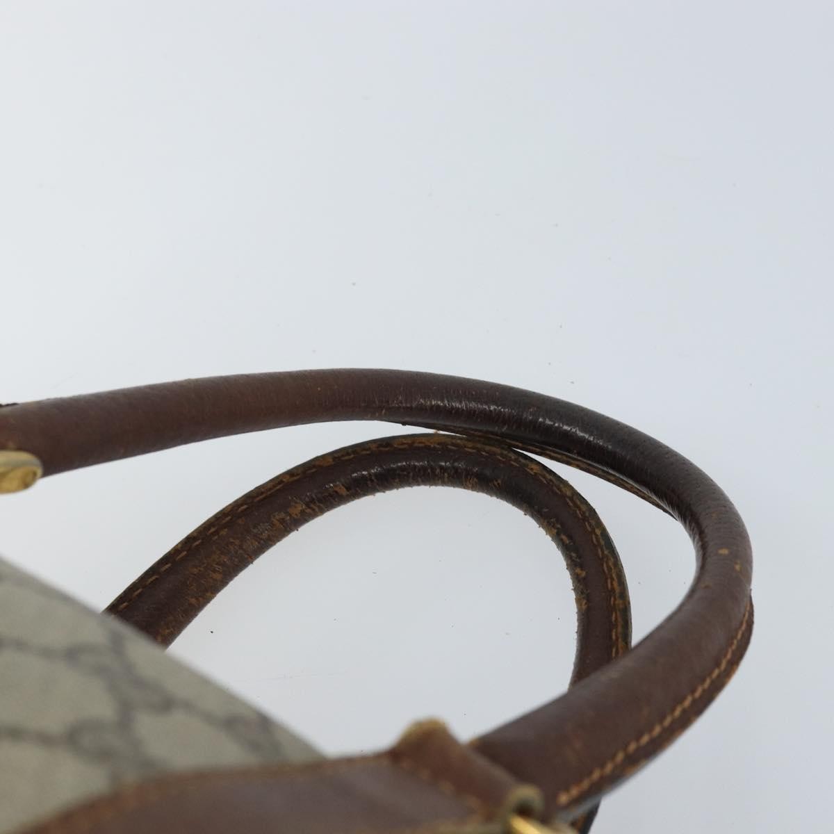 Gucci GUCCI GG Supreme Hand Bag PVC Beige Gold Authentic ka2314