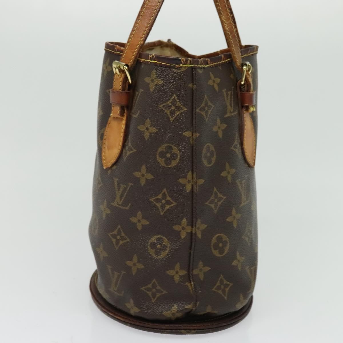 Louis Vuitton LOUIS VUITTON Monogram Bucket PM Shoulder Bag M42238 LV Authentic ar11236