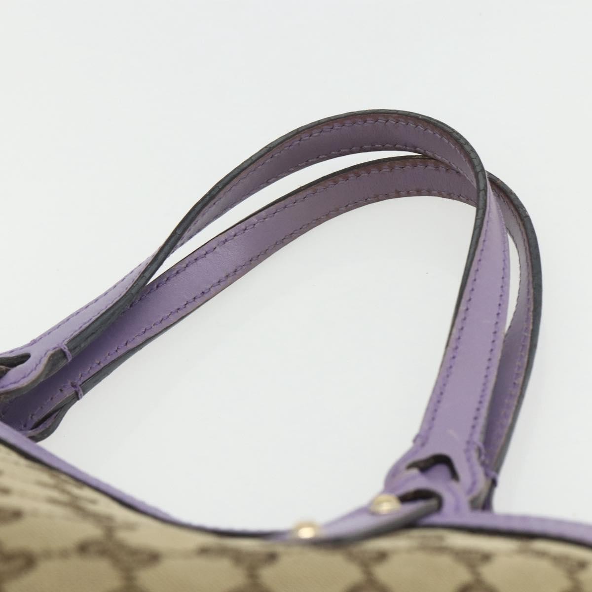 Gucci GUCCI GG Canvas Tote Bag Beige Gold 269878 Authentic ka541