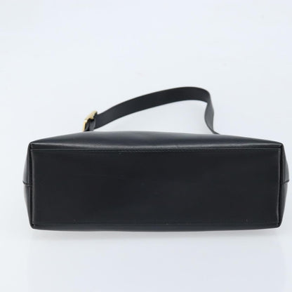 Gucci GUCCI Shoulder Bag Leather Black Gold 001 1998 1785 Authentic 173859