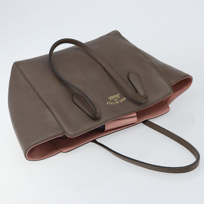 Gucci GUCCI Tote Bag Leather Gold Gray 354408 Authentic hk2995