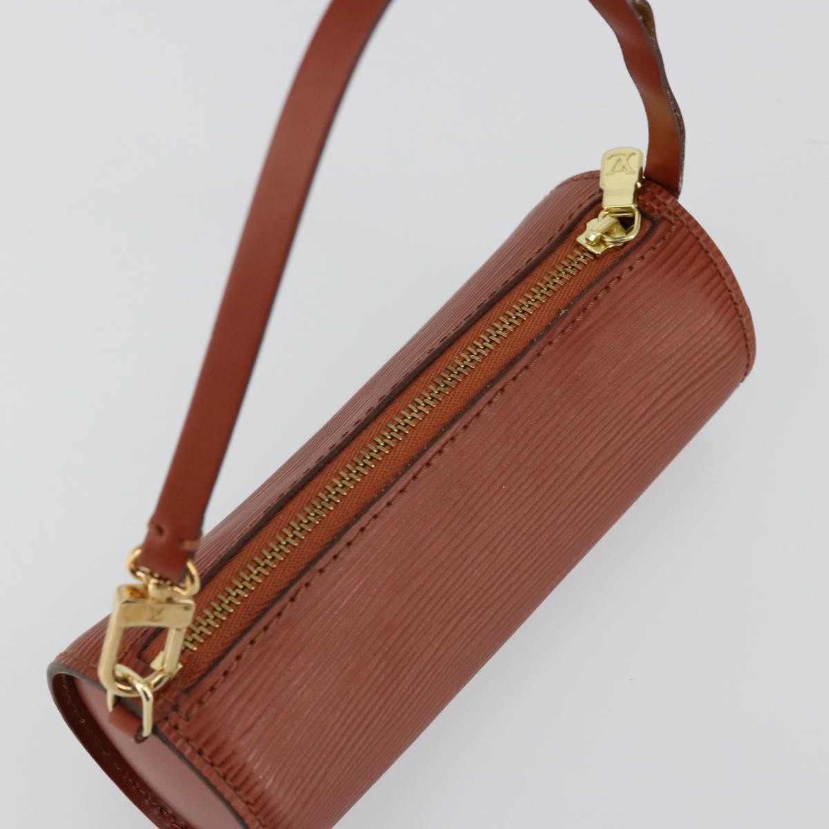 Louis Vuitton LOUIS VUITTON Epi Soufflot Pouch Accessory Pouch Brown LV Authentic BA12310A Bag