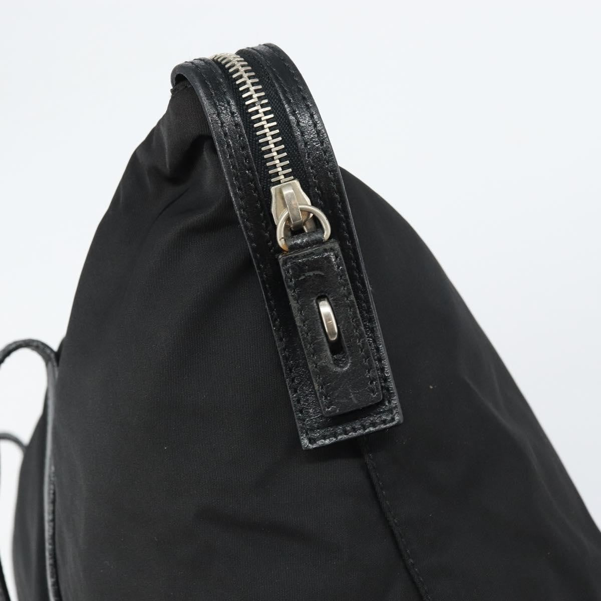 Prada PRADA Tote Bag Nylon Black Silver Authentic 151531