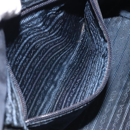 Prada PRADA Hand Bag Nylon Black Gold Authentic 127868