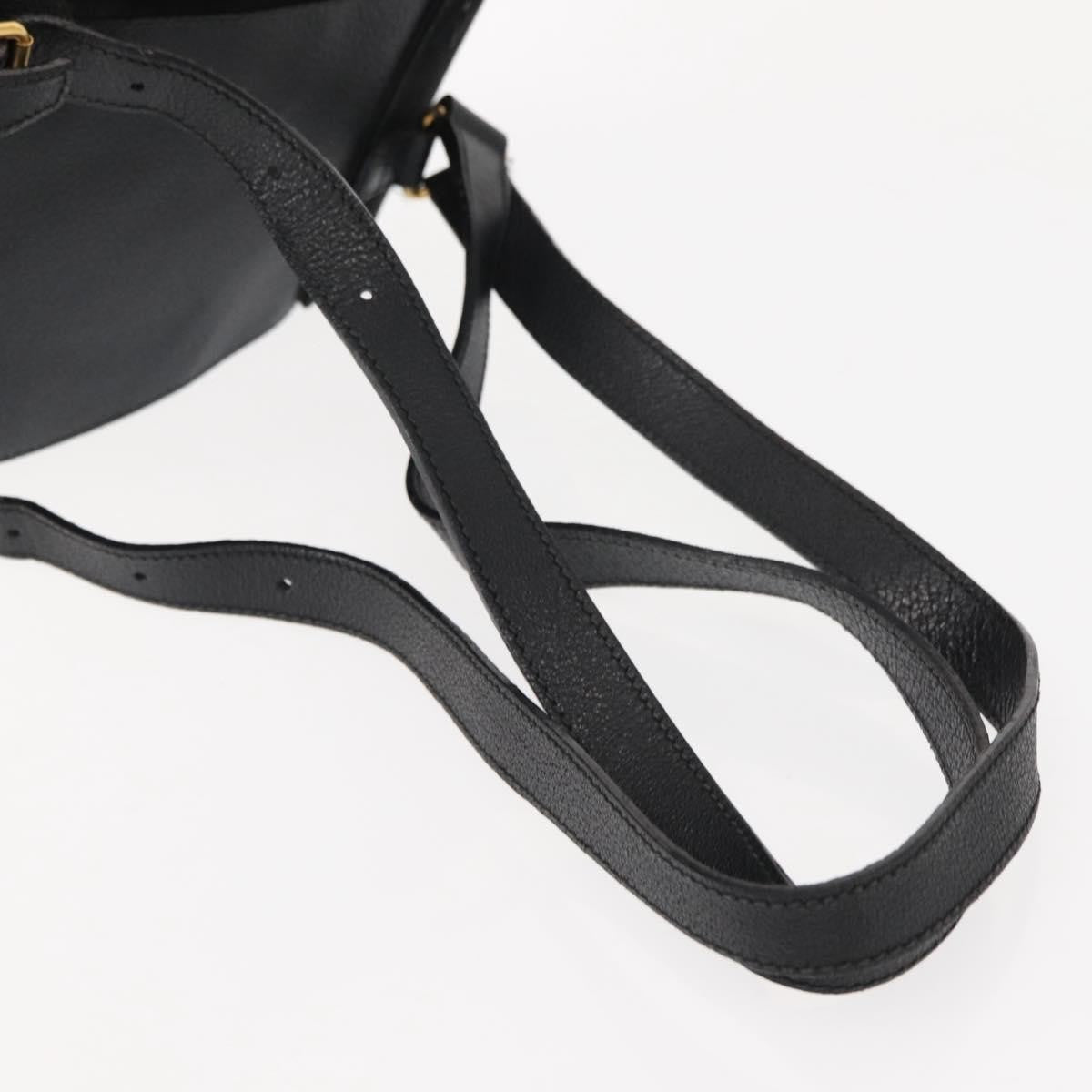 Gucci GUCCI Bamboo Backpack Suede Black Gold 003 58 0030 Authentic ep11366 Bag
