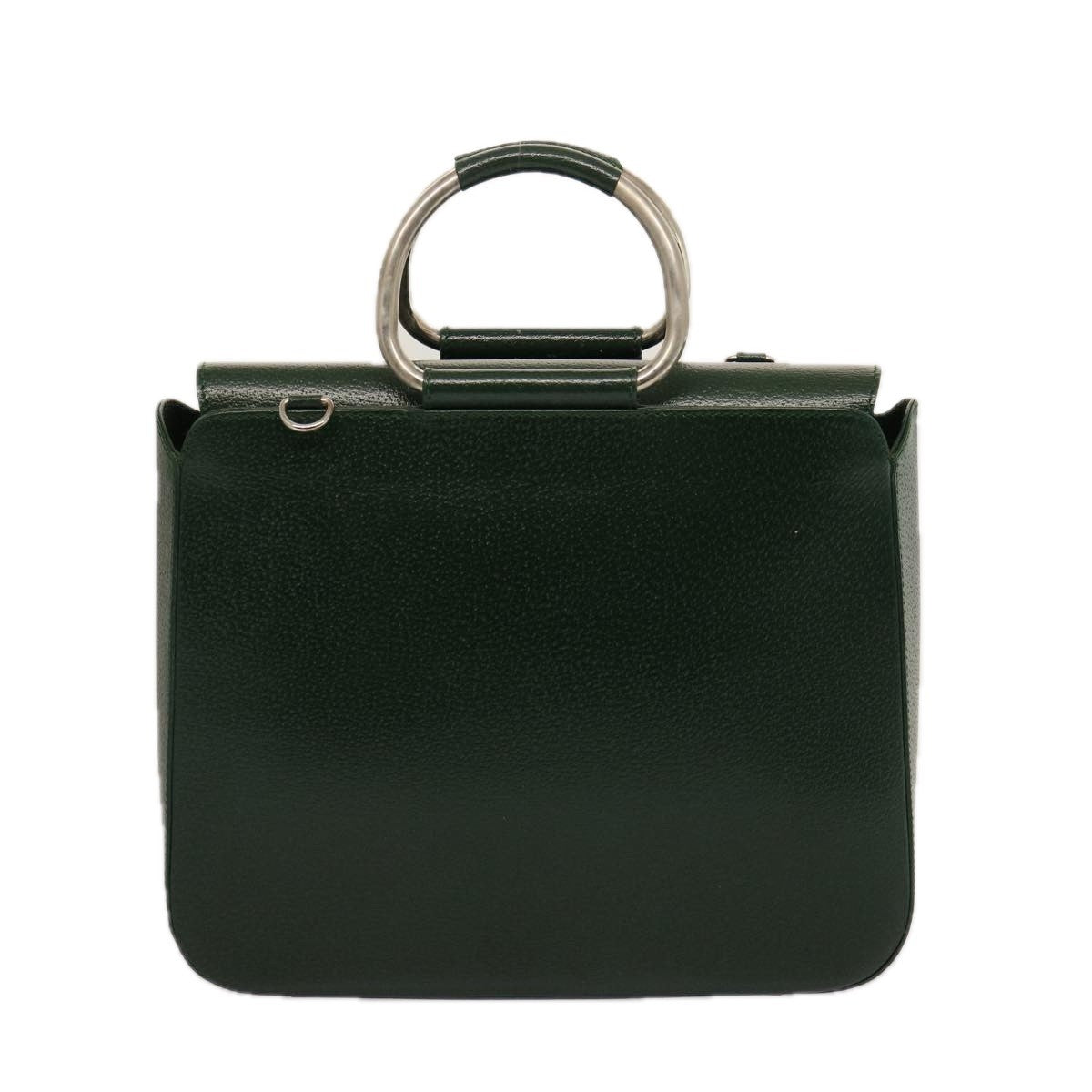 Gucci GUCCI Hand Bag Leather Green 000 2058 0307 Authentic 75505