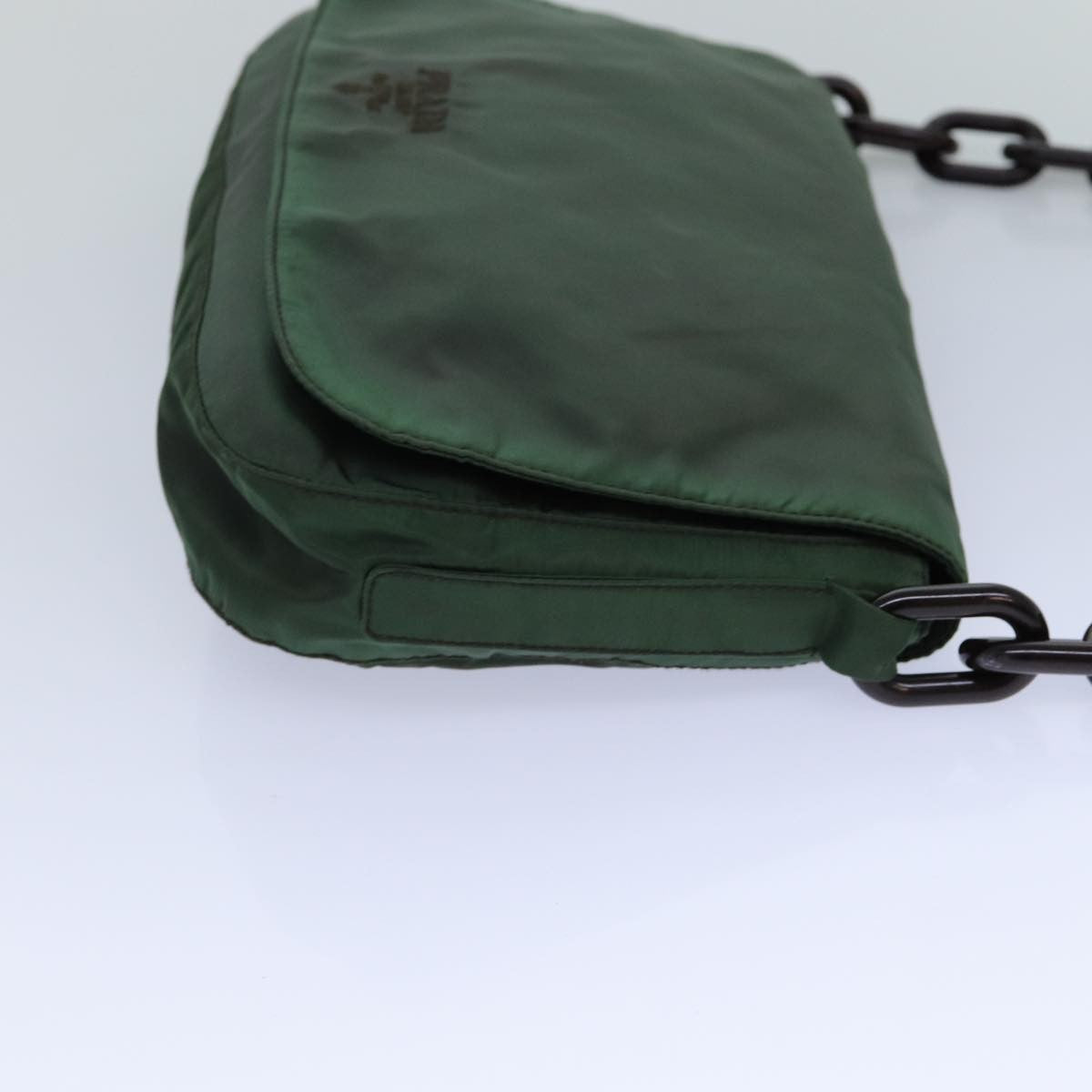Prada PRADA Chain Shoulder Bag Nylon Green Authentic 82275