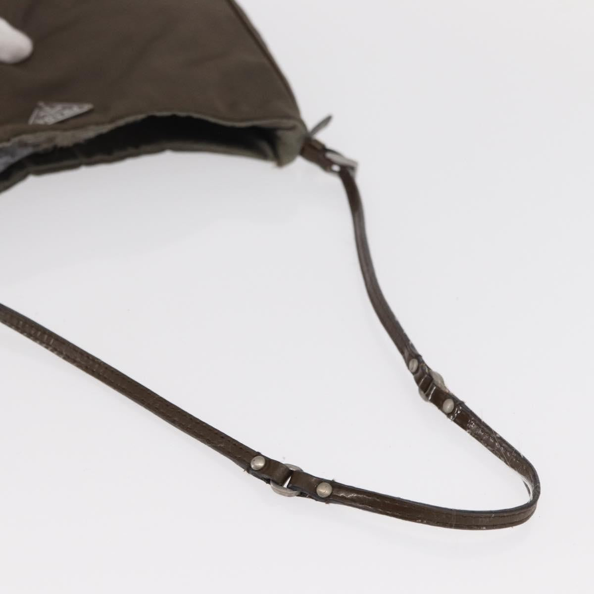 Prada PRADA Shoulder Bag Nylon Brown Authentic 153825