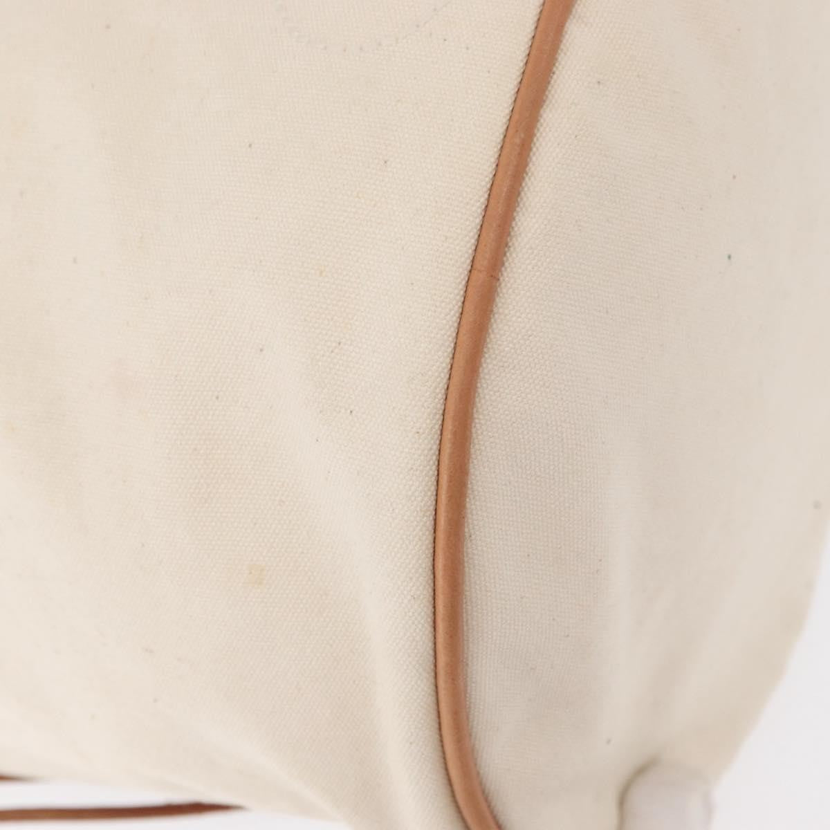 Hermès Hermès HERMES Porochon Mimir GM Shoulder Bag Canvas White Gold Authentic ka758