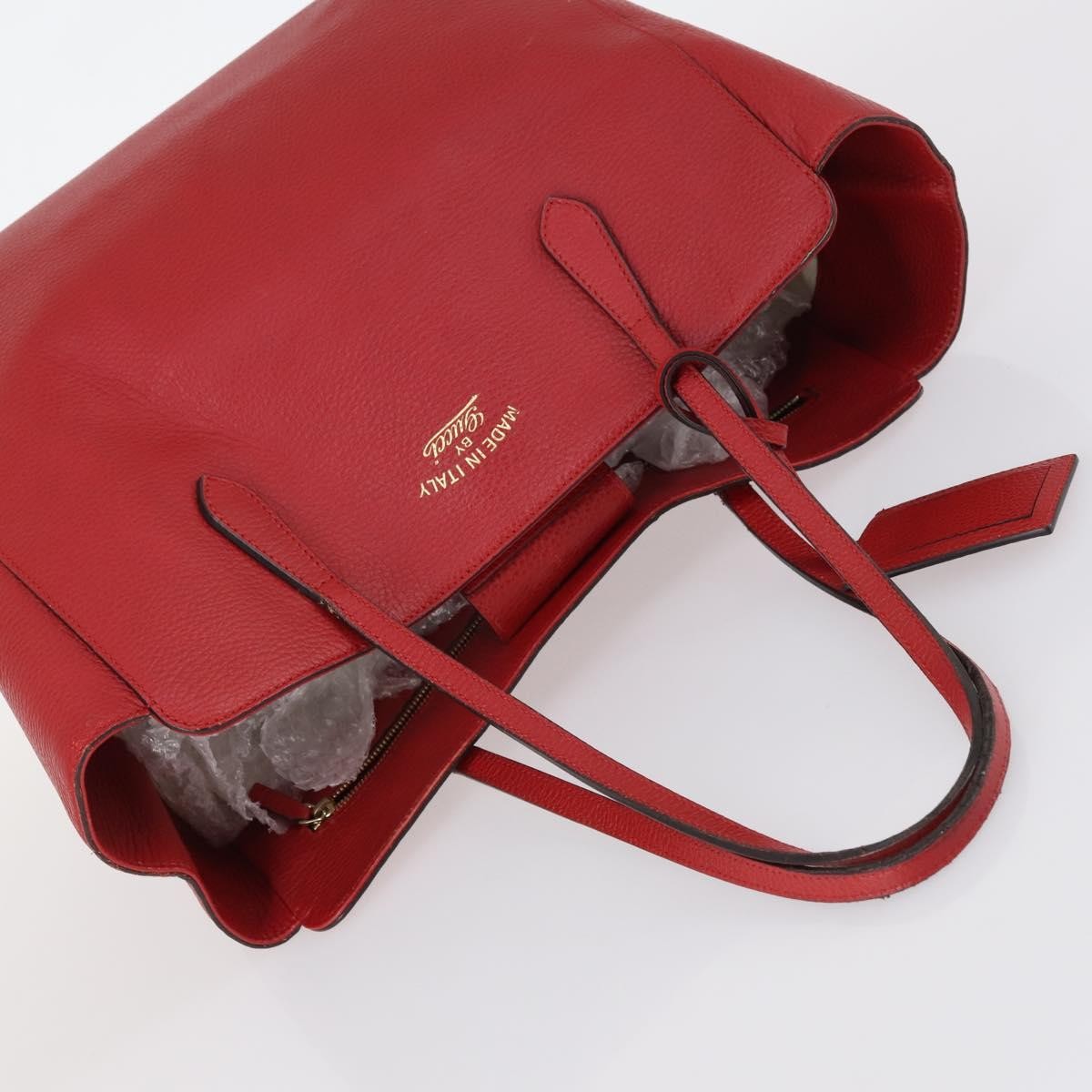 Gucci GUCCI Swing Tote Bag Leather Red Gold 354397 Authentic 144275