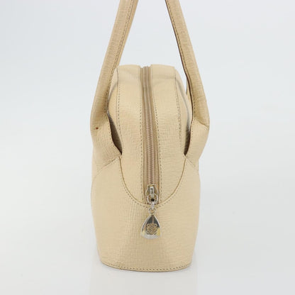 Loewe LOEWE Hand Bag Leather Ivory Gold Authentic 175195