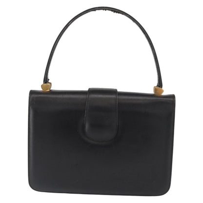Gucci GUCCI Hand Bag Leather Gold Black Authentic 162764