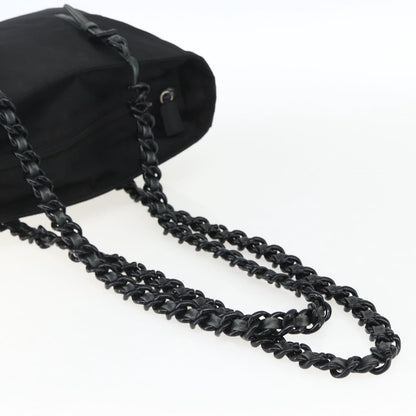 Prada PRADA Chain Shoulder Bag Nylon Black Authentic 170424