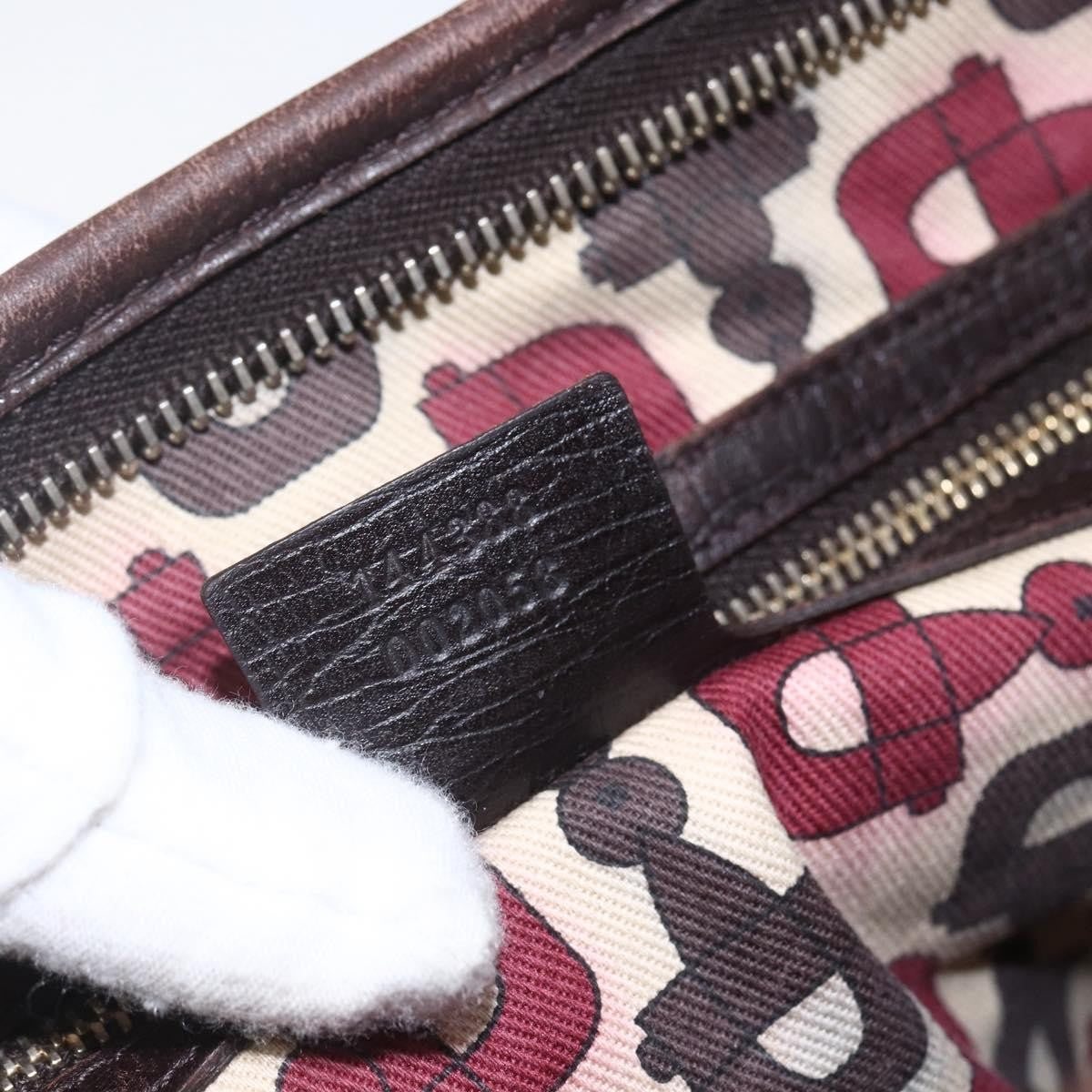 Gucci GUCCI GG Canvas Web Sherry Line Shoulder Bag Beige Gold 144388 Authentic hk3291