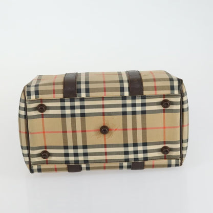 Burberry BURBERRY Nova Check Boston Bag Canvas Leather 2 Set Beige Authentic bs31977
