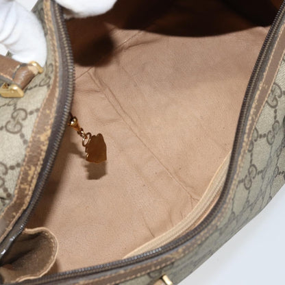 Gucci GUCCI GG Supreme Hand Bag PVC Beige Gold Authentic 173885