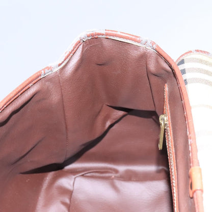 Burberrys Burberrys Nova Check Boston Bag PVC 2way Beige Authentic MX139