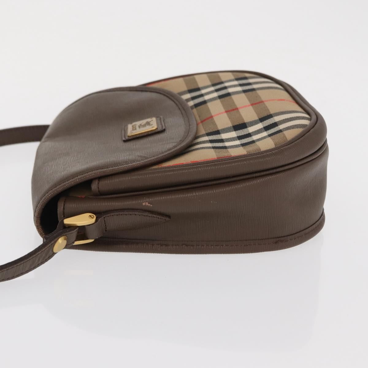 Burberrys Burberrys Nova Check Shoulder Bag Canvas Beige Gold Authentic ep13205