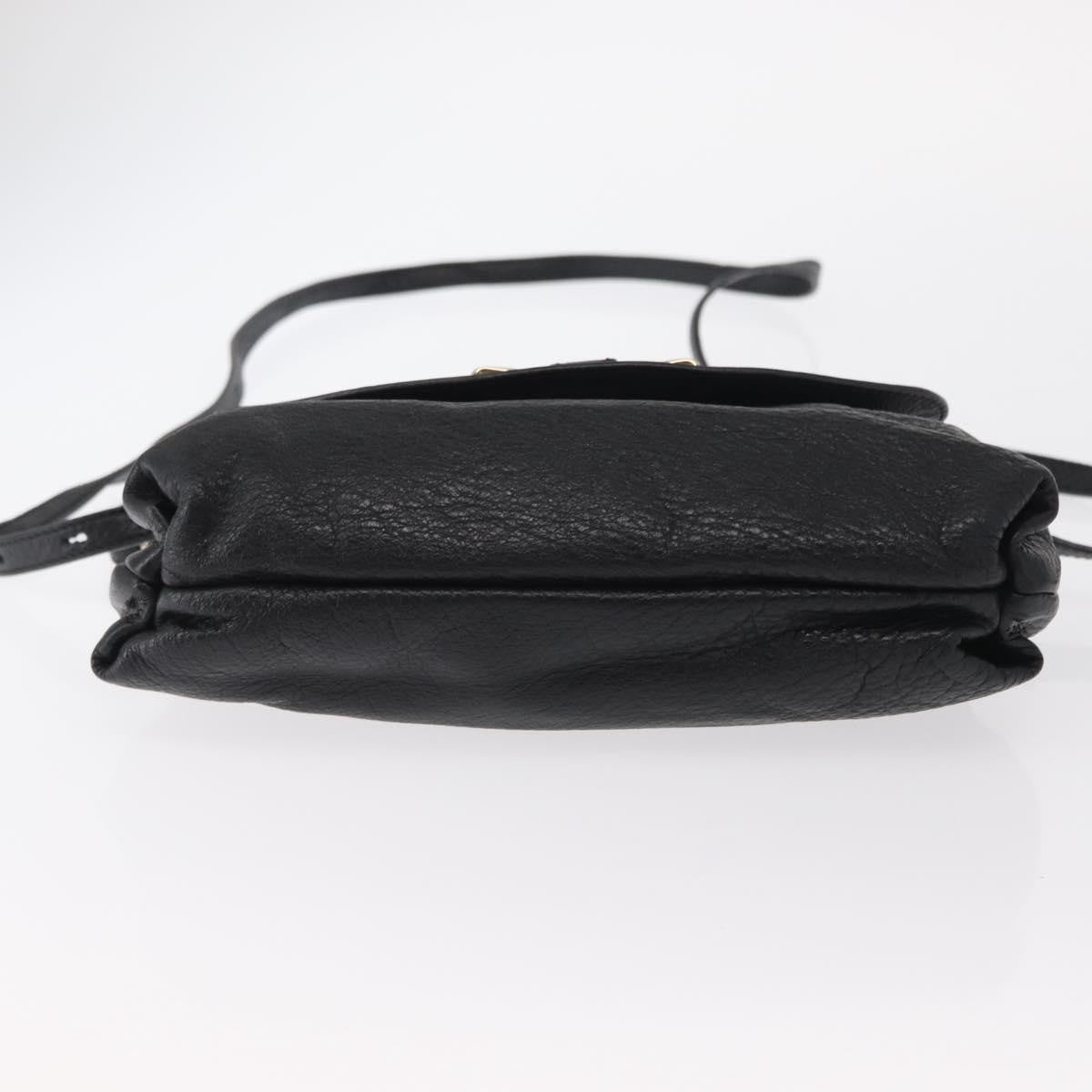 Chloé Chloé Chloe Lily Hand Bag Leather 2way Black Gold Authentic BA8650