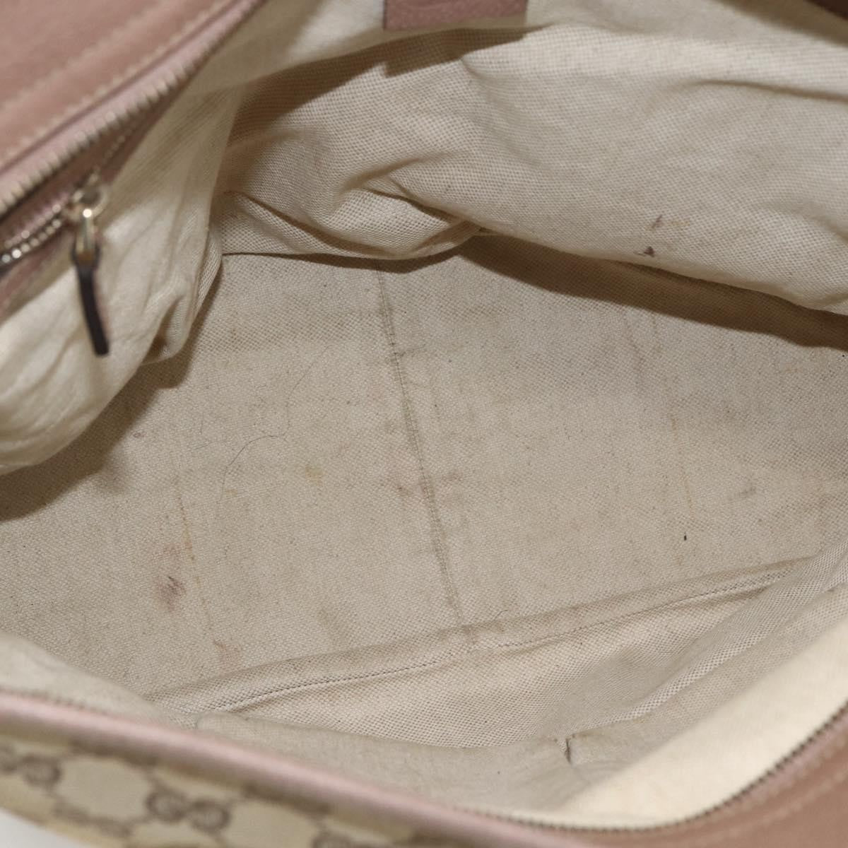 Gucci GUCCI GG Canvas Brie Tote Bag Beige Gold 323671 Authentic BA11225