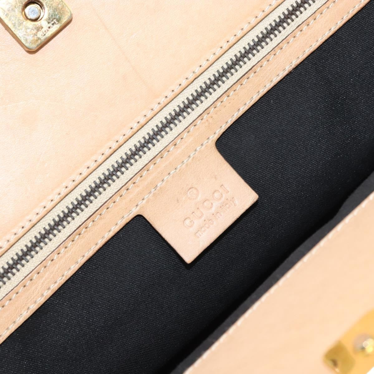 Gucci GUCCI GG Canvas Tote Bag Black Gold 114913 Authentic gh1523