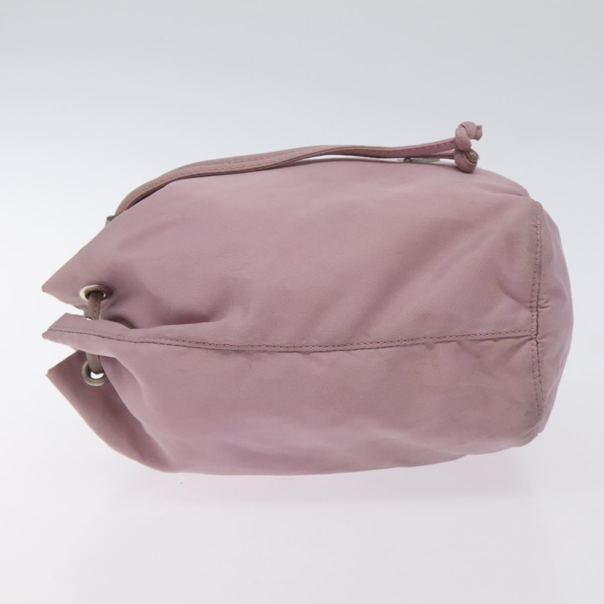 Prada PRADA Pouch Nylon Pink Silver Authentic 129576 Bag
