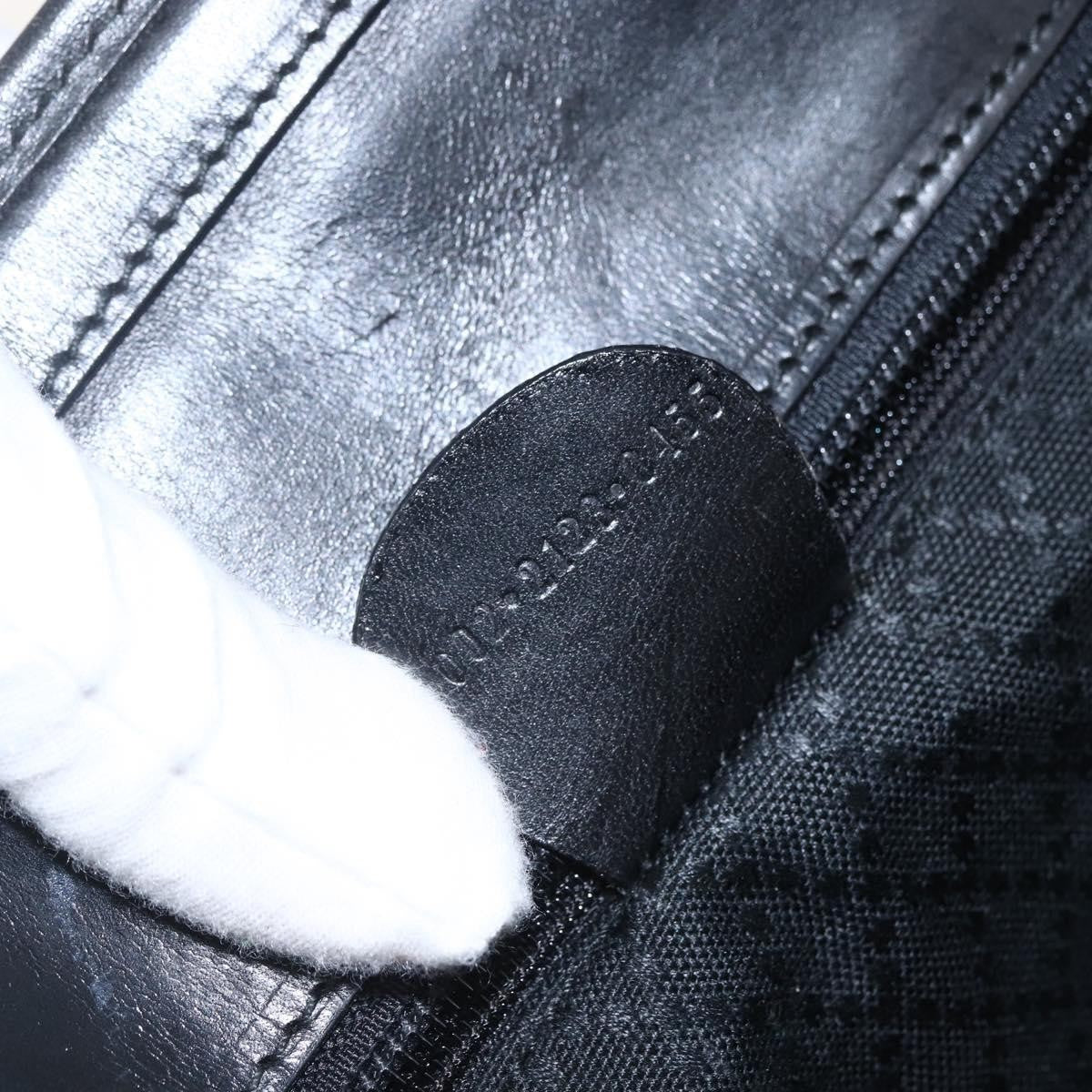 Gucci GUCCI Tote Bag Nylon Black Silver 002 2123 0455 Authentic gh1622