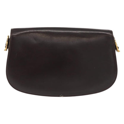 Gucci GUCCI Shoulder Bag Leather Brown gold Authentic fm4925