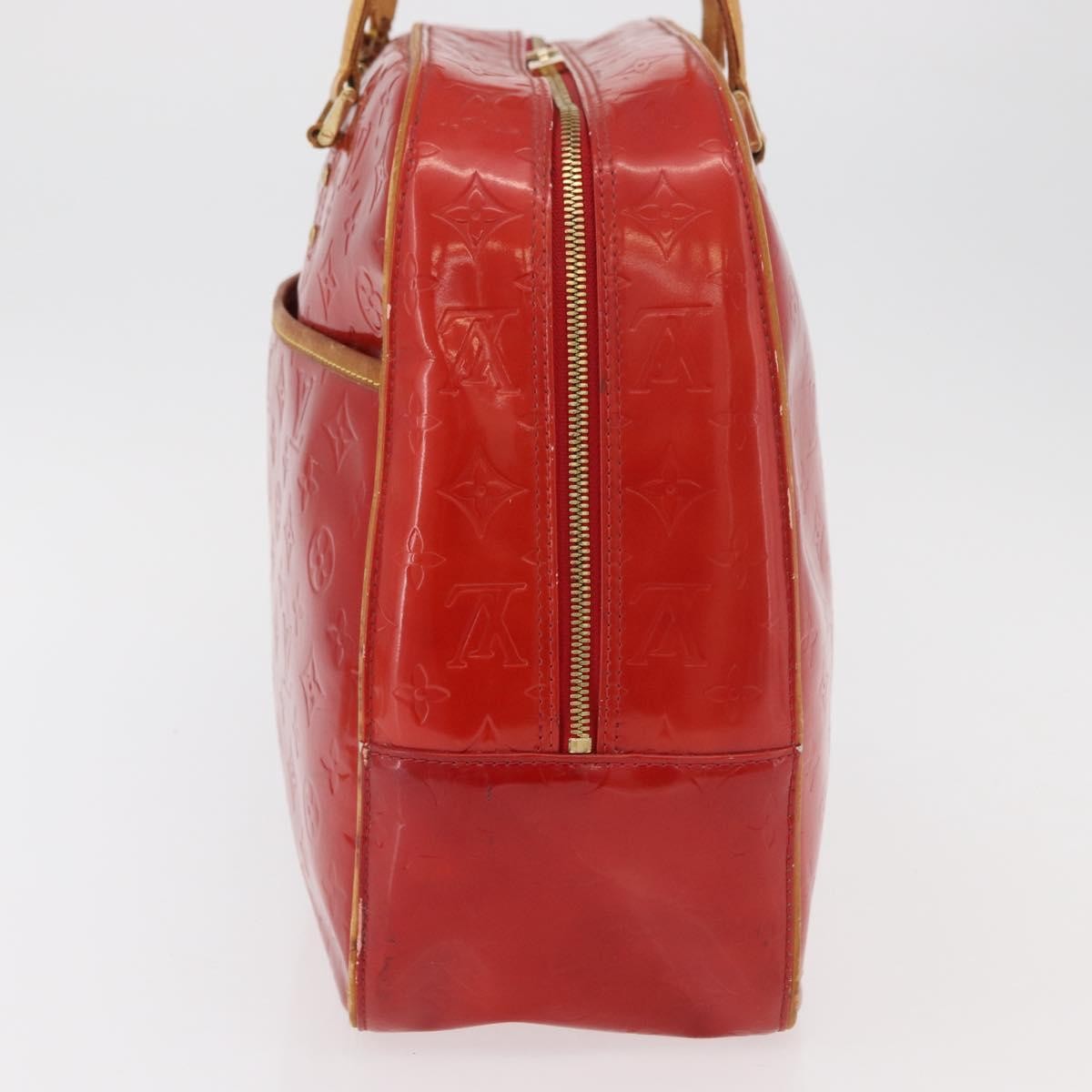 Louis Vuitton LOUIS VUITTON Monogram Vernis Sutton Hand Bag Red Rouge M91080 LV Authentic bs34724