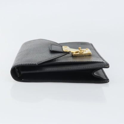 Louis Vuitton LOUIS VUITTON Epi Serie Dragonne Clutch Bag Black Noir M52612 LV Authentic BA9336