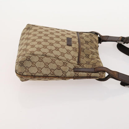Gucci GUCCI GG Canvas Shoulder Bag 4 Set Black Beige Authentic 178854