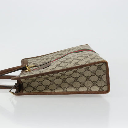 Gucci GUCCI GG Supreme Web Sherry Line Hand Bag PVC Beige Gold 002 4083 39 Authentic ka4103
