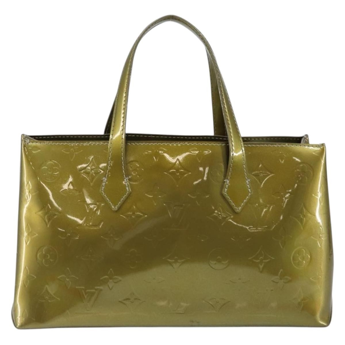 Louis Vuitton LOUIS VUITTON Monogram Vernis Wilshire PM Bag Gris Art Deco M91627 Authentic 146474