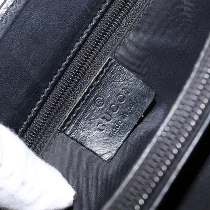 Gucci GUCCI Hand Bag Nylon 2way Black Silver 002 1028 2684 Authentic 139157