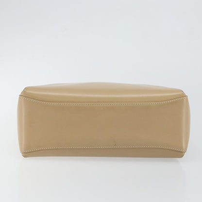 Gucci GUCCI Shoulder Bag Leather Beige Gold Authentic ep11343