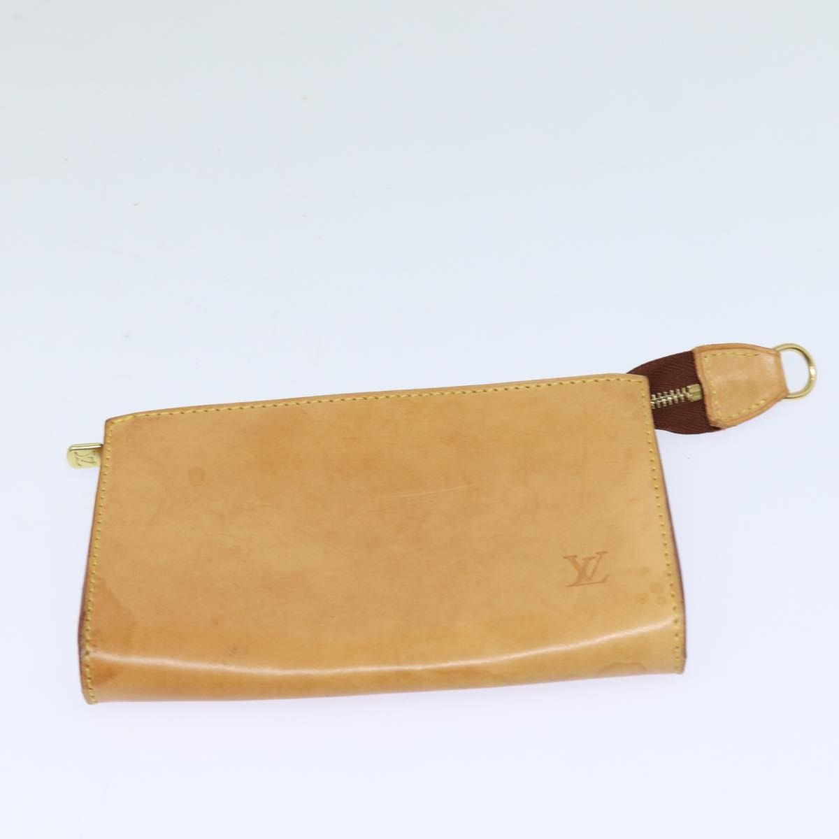 Louis Vuitton LOUIS VUITTON Nomad leather Bucket PM Shoulder Bag Beige M85001 LV Authentic 80351