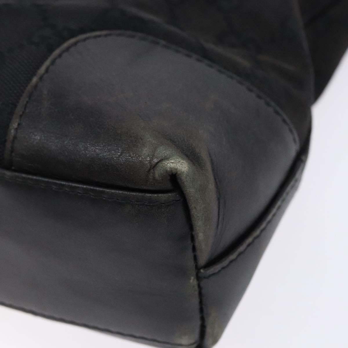 Gucci GUCCI GG Canvas Shoulder Bag Black Gold 33900 Authentic 139189A